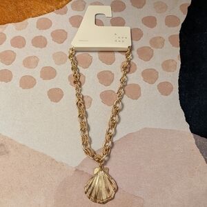 A New Day Gold Shell Nautical Pendant Necklace